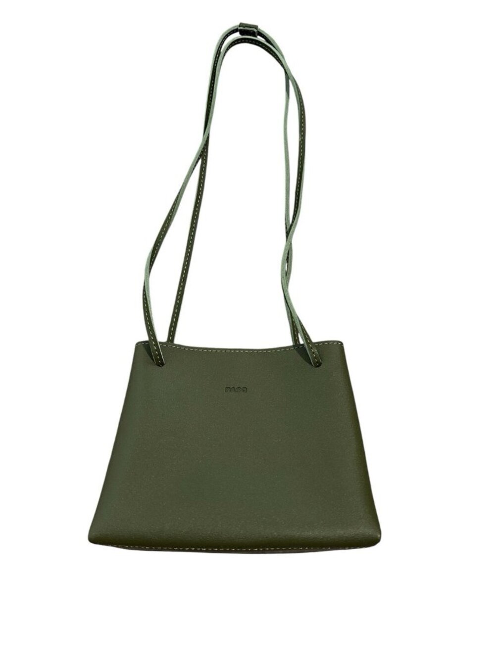 ASOS PASQ box bag with adjustable strap in dark green